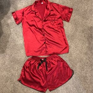 Silk-like Pajama short set